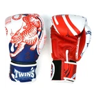 Twins Sak Yant Leather Muay Thai Boxing Gloves Kick Sparring Mitts Training