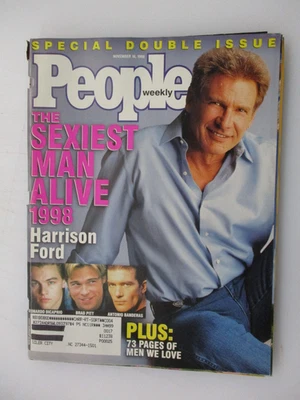 PEOPLE MAGAZINE NOVEMBER 16, 1998 SEXIEST MAN ALIVE HARRISON FORD MEN WE LOVE - Image 1 of 2