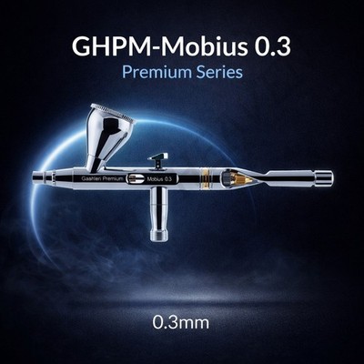 Gaahleri GHPM Mobius 0,3mm Airbrush Dual Action Gravity Feed 10mm RM24 Tracked