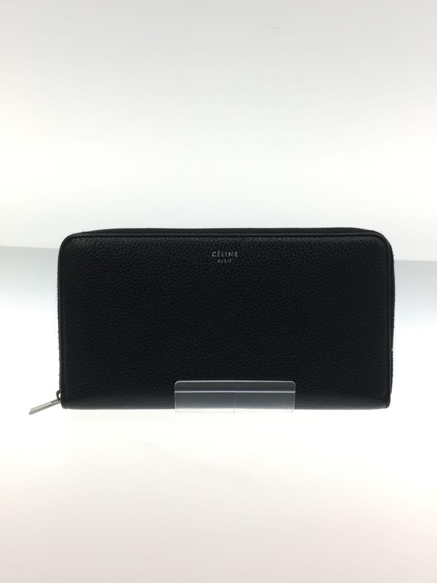 CELINE◆Large zip multi-function/long wallet/leath… - image 1
