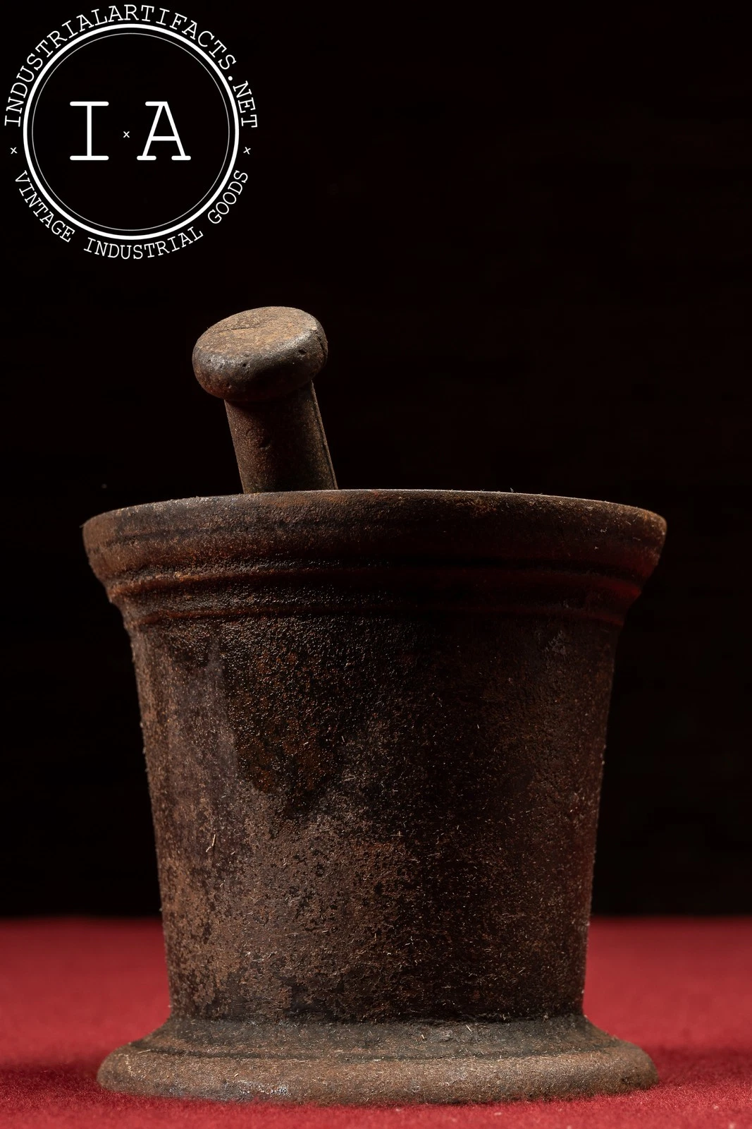 Late 19th/Early 20th Century Cast Iron Mortar and Pestle