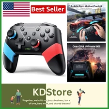 Wireless Gaming Controller for Switch Lite OLED PC with Turbo Vibration Gyro