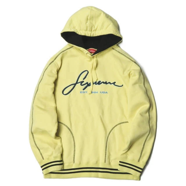 Sweat à capuche SUPREME Supreme 19SS contraste brodé logo contrasté E