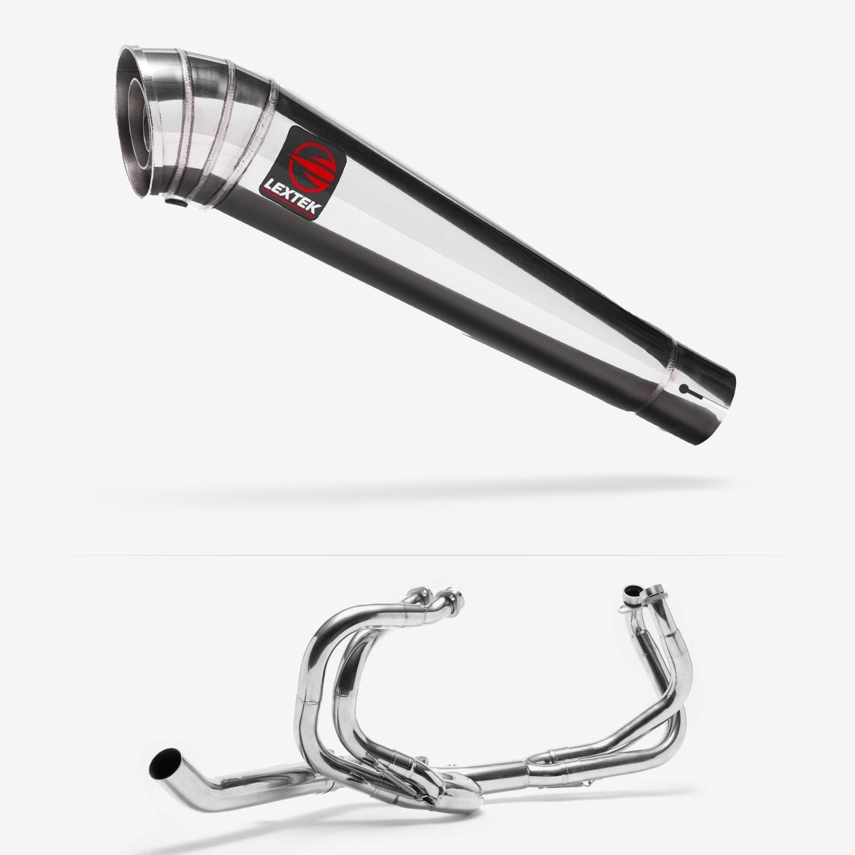 Lextek Stainless Steel MP4 Polished 300mm Exhaust System Silencer Rear EXKT2647