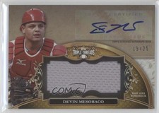 2013 Topps Triple Threads Unity Jumbo Relics Gold 19/25 Devin Mesoraco Auto 0v9