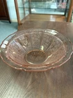 Jeanette Cherry Blossom Pink Depression Glass Serving Bowl 8-1/2"
