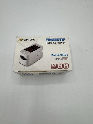 Yimi Life Fingertip Pulse Oximeter 1.5'' LED Red %/SpO2 bpm/PR %/PI Model # YM101
