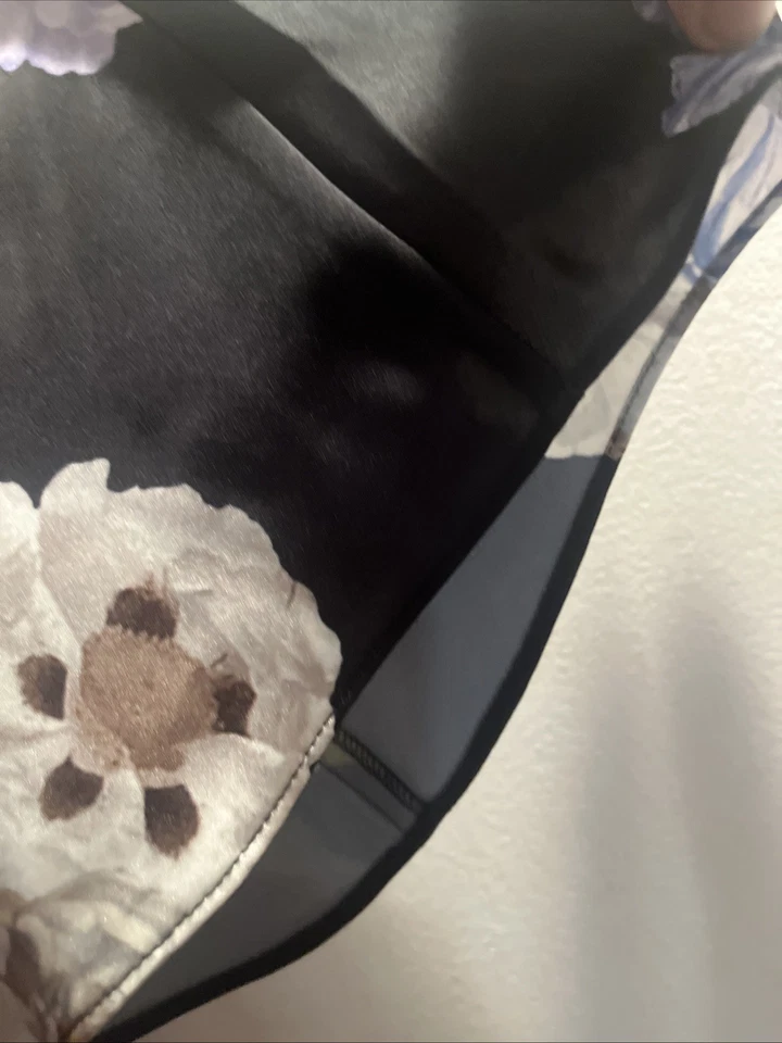 Acne Studios Gray and Black Dragon Print Midi Dress Women Sz 36 Asian Floral Pr - Image 4 of 4