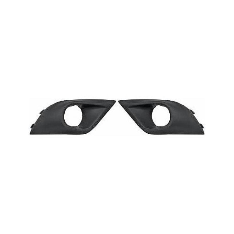 Grilles de pare-choc avant Clio 4 noire avec trous anti-brouillard ABS