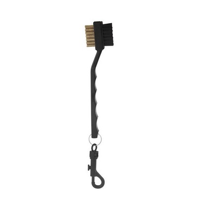Dual -Side -Reinigungsbürste mit hängender Clip (schwarz) zweiseitiger Pinsel