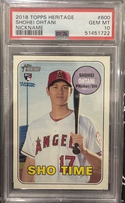 2018 Topps Heritage Rookie Nickname SSP #600 Shohei Ohtani Sho