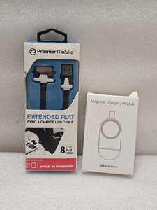 Premier Mobile Flat 8Ft USB Cable Apple Devices & Magnetic Charge Module iWatch
