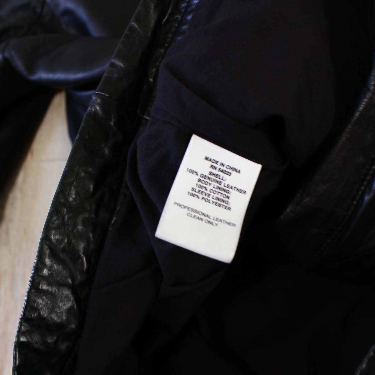 Gap Leather Bomber Jacket M Mens Vintage Bike Motorcycle Full Zip