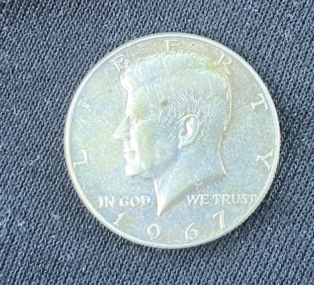 DDO SILVER 1967 Kennedy Half Dollar Double Die Obverse - Image 2 of 4