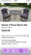 Synthetic Rattan piece outdoor bistro set