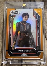 2024 Topps Chrome Star wars Sabine Wren Debut Costco Super Box Orange Refractor