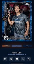 DIGITAL TOPPS BUNT Carlos Correa CHROME SAPPHIRE 25 ICONIC IMAGE VARIATION Read