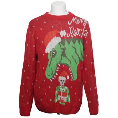 Vailent, Weihnachtspullover, Größe: L, Merry Rex-Mas, Rot/Mehrfarbig #VhF
