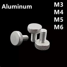 M3 M4 M5 M6 Aluminum Alloy Knurled Thumb Screw Round Large Flat Head