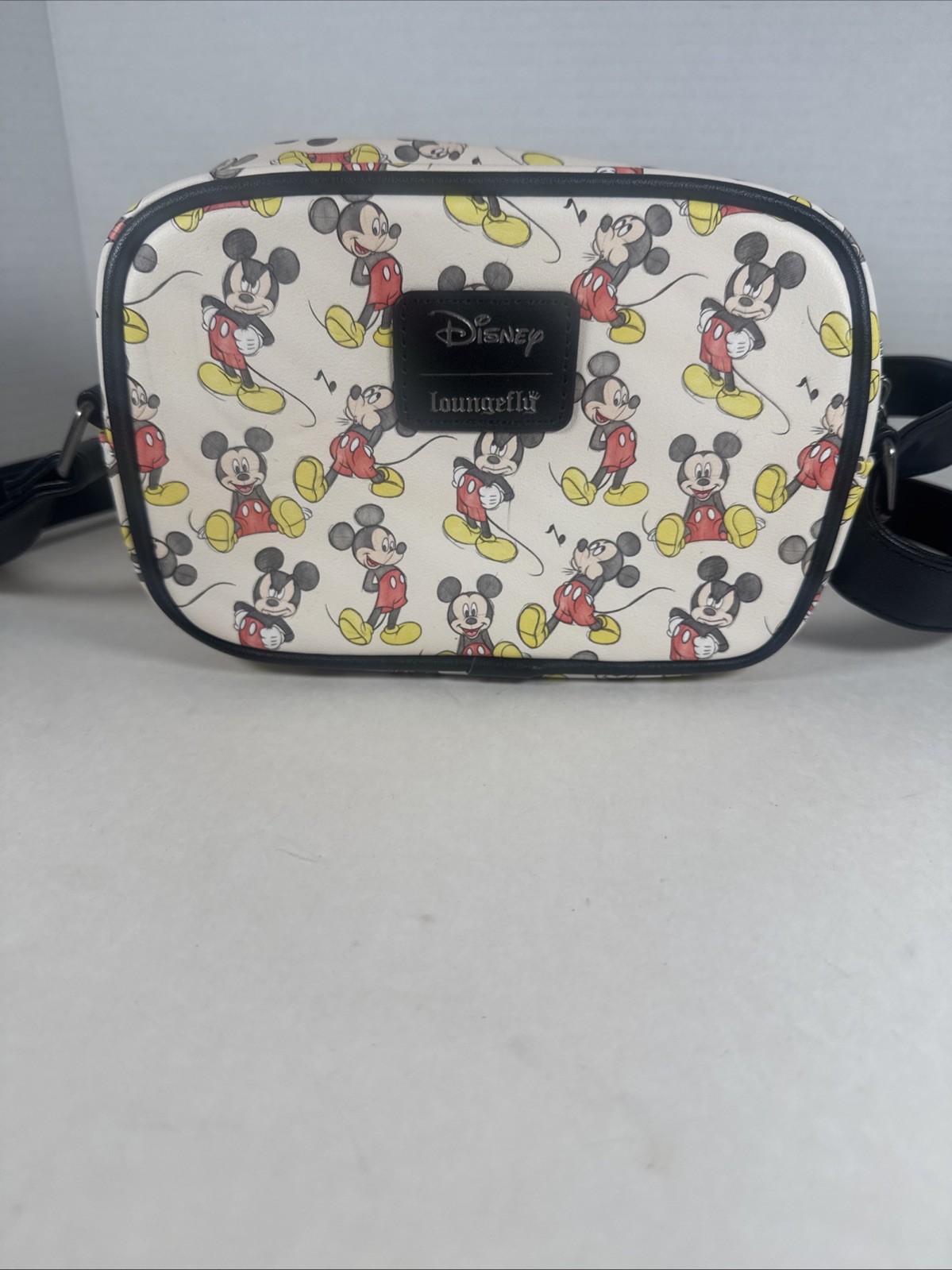 Loungefly Disney Mickey Mouse Crossbody Bag Camera Adjustable Strap EUC