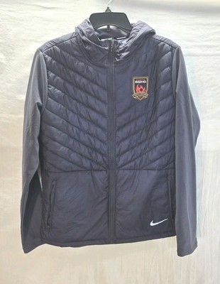 Nike AeroLayer Men's Medium Gray Hooded Zip Running Jacket ''Phoenix Soccer'' New