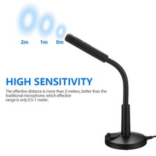 NEW Mini USB Condenser Microphone with Stand - Plug Play for PC/Laptop/Mac