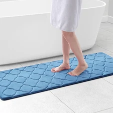 OLANLY Memory Foam Bath Mat Rug 59x20, Ultra Soft and Absorbent Bathroom Rugs...