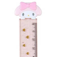 Sanrio My Melody 15cm 5.91in Ruler Resin Scale Cute Pink Measuring Tool Pocket