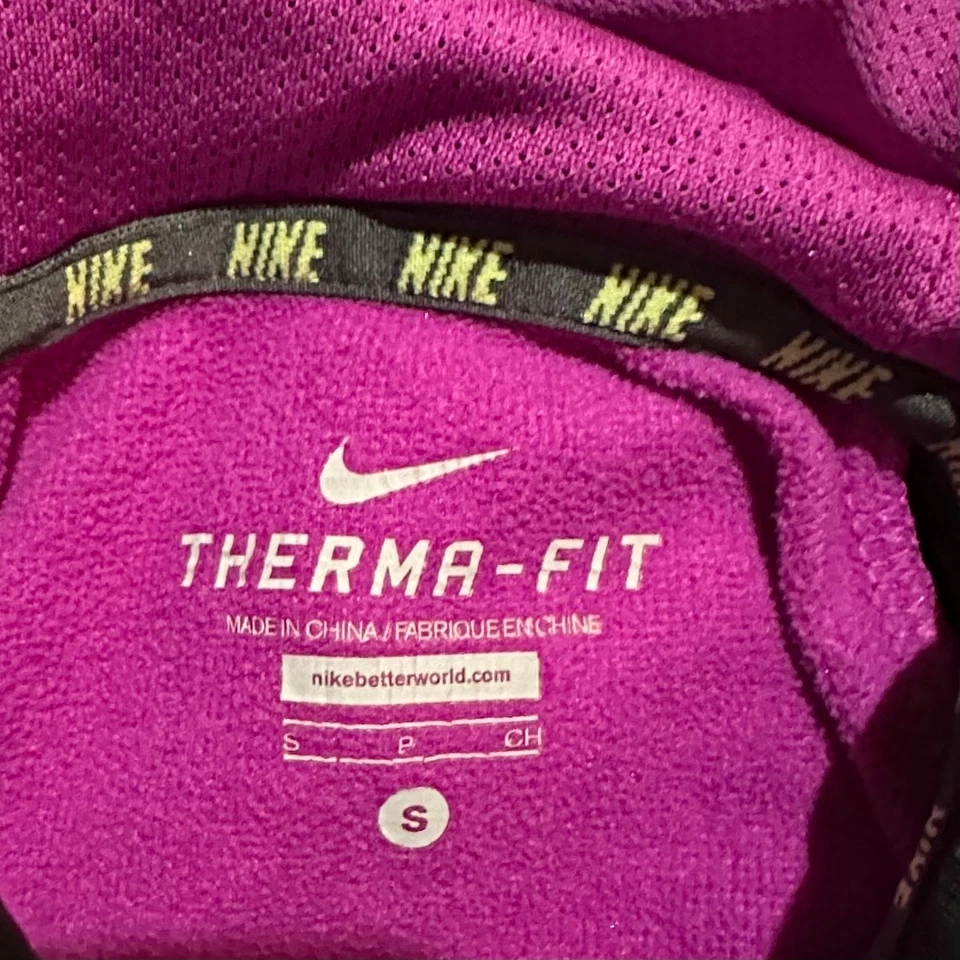Nike Therma-Fit Zip Down Spell-Out Activewear Hoodie Sweatshirt Girls S Small — 第 2/4 张图片