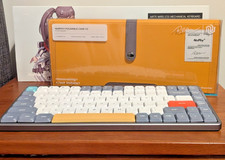 NuPhy Air75 Wireless Mechanical Keyboard Space Grey, Blue Switches w/ Case