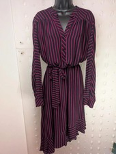 AND/OR striped midi shirt dress – size 8