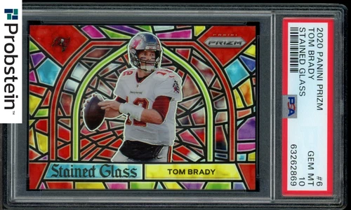 2020 Panini Prizm Stained Glass #6 Tom Brady New England Patriots SSP PSA 10