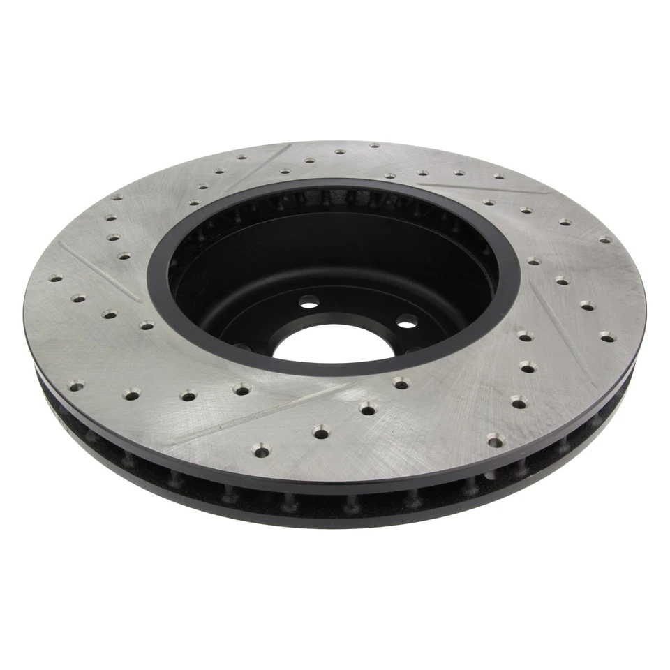 For BMW 550i 06-10 Sport Drilled & Slotted 1-Piece Front Driver Side Brake Rotor - Image 4 of 4