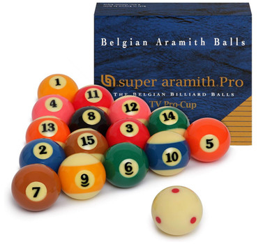Aramith Super Pro Cup TV Pool Ball Set 2 1/4''