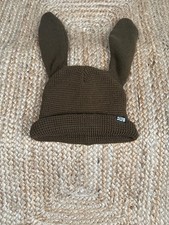 A.LAB Kevan Bunny Ears Knitted Beanie Brown O...
