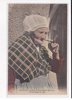 Woman smoking the pipe, C.M.C.B - very good condition