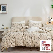 Duvet Cover Queen Floral, Brushed Microfiber 3 Queen 90" x 90" Floral-3