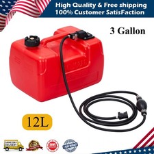 3 Gallon 12l Portable Marine Tank External Fuel Tank Outboard Boat Motor Gas