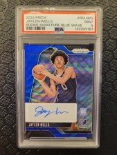 2024-25 Panini Prizm - Rookie Signatures Jaylen Wells #RSI-JWG Blue Wave...