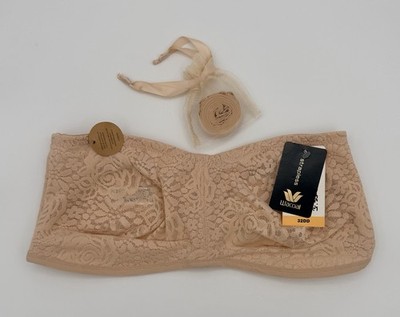 Wacoal Halo Lace Strapless Underwire Bra 854205, 32DD Sand