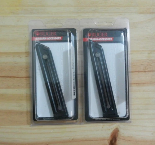 NEW;  Ruger Factory 10 Round Mag;  22 Cal; Mark II;  2 Pack;  Blued Steel; 90046