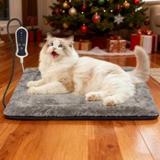 Heated Cat Bed, 20 20 in Cat Heating Pad,Heated Pet Beds for Cats Dogs with N...