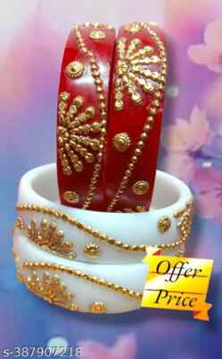 Indian Traditional  Bangoli sakha Plastic pola red Bangal
