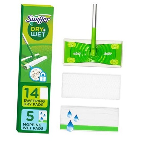 Sweeper 2-in-1 Dry + Wet Floorping and Sweeping Kit, Multi-Surface 1 Kit Mop