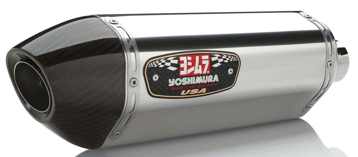 Yoshimura R77 Dual Slip-On Dual Muffler Exhaust SS-SS-CF Suzuki