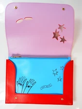 Paul Smith Bag Orange & Blue Leather Quirky Purse Pouch Clutch New Without Tags