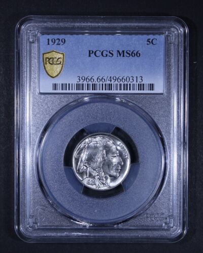 1929 Buffalo Nickel - 5c PCGS MS66 - PCGS Gold Shield