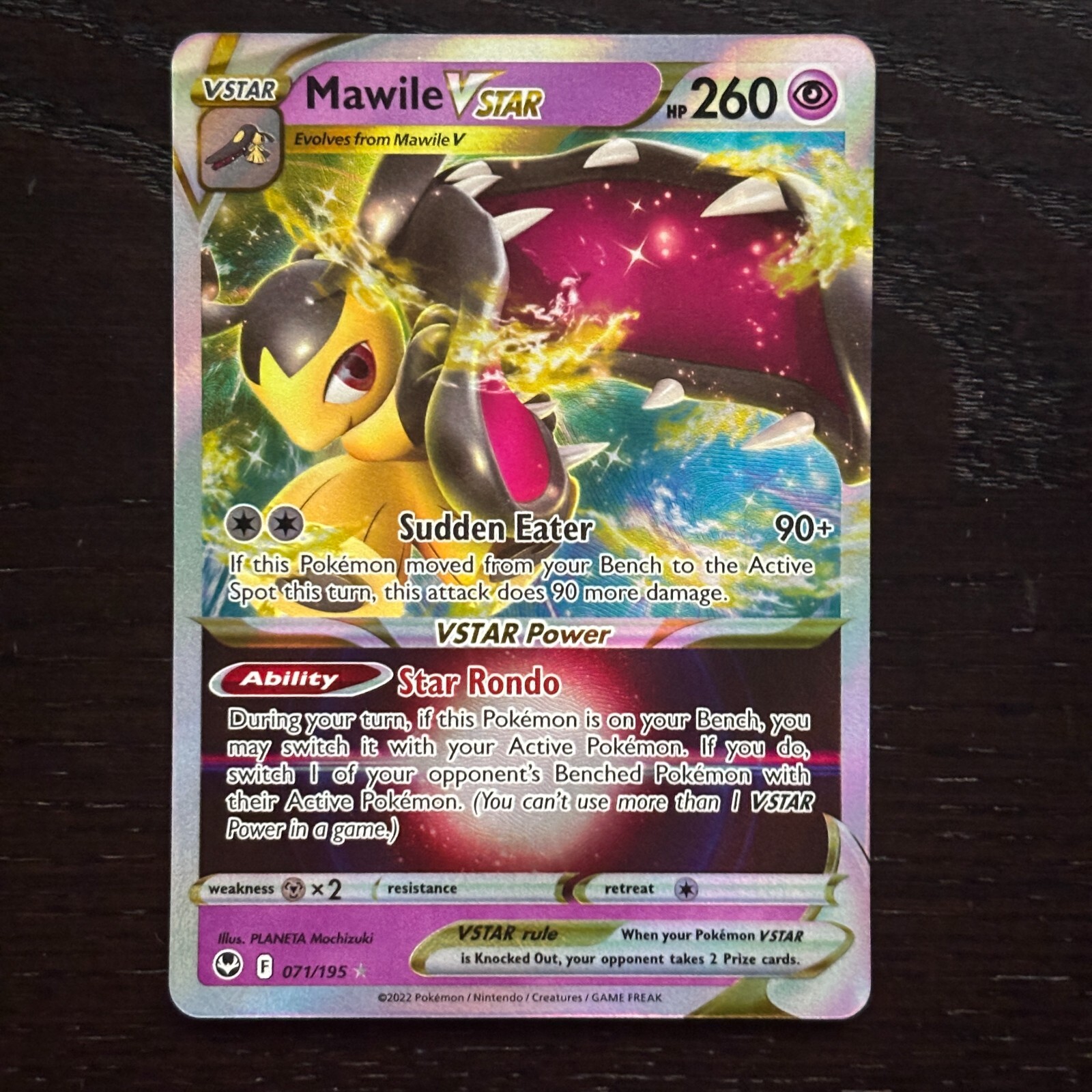 Mawile VSTAR 071/195 Pokemon Silver Tempest Sword&Shield Ultra Rare Holo Card NM