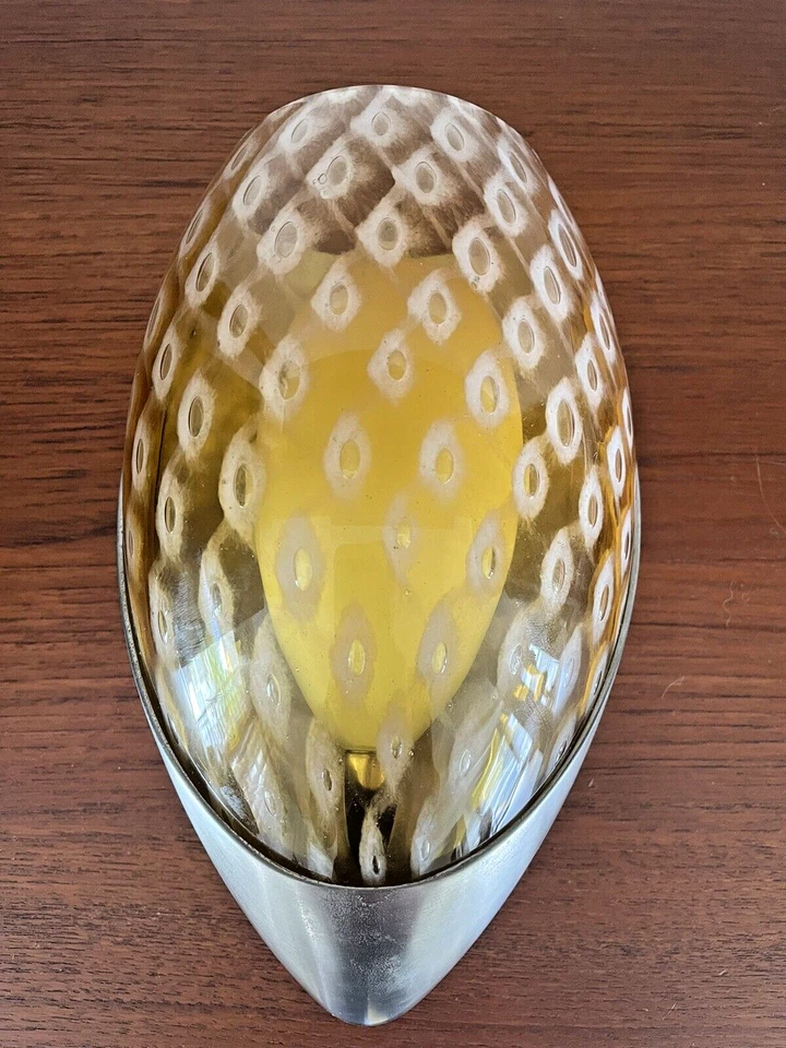 Arandela de vidro Tech Lighting cetim níquel pássaro de fogo coruja âmbar Murano 700WSFIROS - Imagem 2 de 4