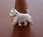 Sterling Silver Cairn Terrier Moving Study Ring
